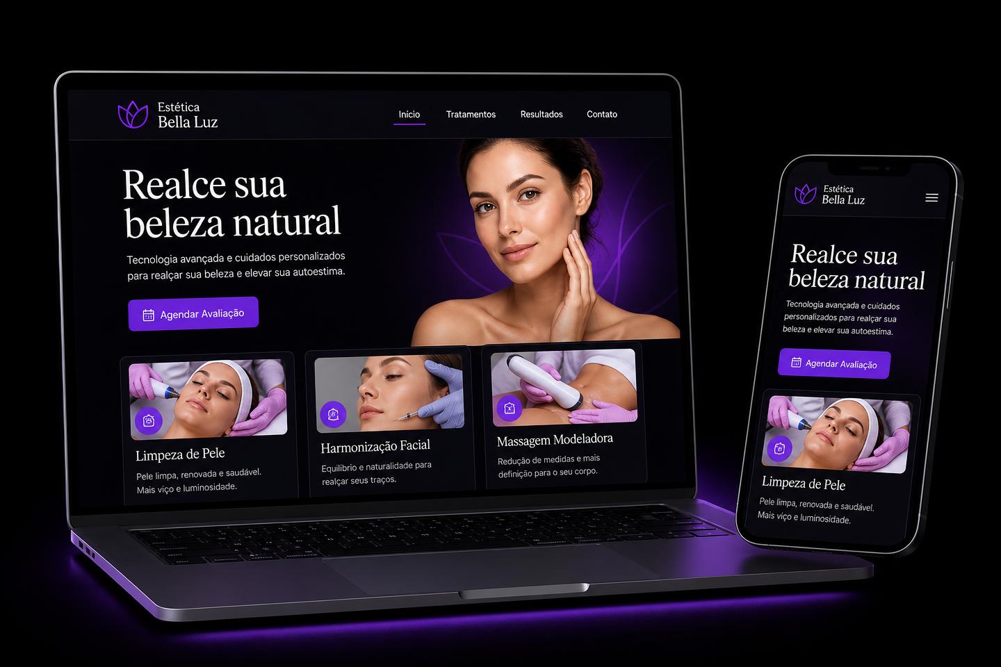 Projeto de site para Estética Bella Luz